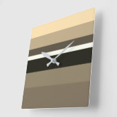 Stylish Sepia Monochrome Horizontale rechthoeken Vierkante Klok (Hoek)