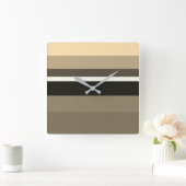 Stylish Sepia Monochrome Horizontale rechthoeken Vierkante Klok (Huis)