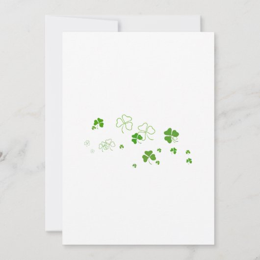 Stylish Shamrock Wedding Invitation Kaart (Achterkant)