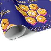 Stylish SHANA TOVA Rosh Hashanah Cadeaupapier (Rol Hoek)
