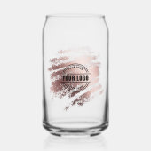 Stylish Shiny Bronze Business Logo Guest Blikvorm Glas (Voorkant)