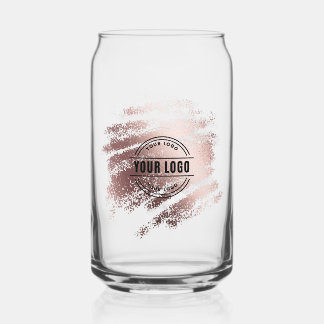 Stylish Shiny Bronze Business Logo Guest Blikvorm Glas