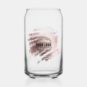 Stylish Shiny Bronze Business Logo Guest Blikvorm Glas (Achterkant)