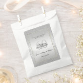 Stylish Silver Confetti 60th Diamond Wedding Bedankzakje (Geknipt)