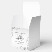 Stylish Silver Decoration 25th Wedding Jubileum Bedankdoosjes (Geopend)