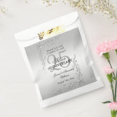 Stylish Silver Decoration 25th Wedding Jubileum Bedankzakje (Gezegeld)