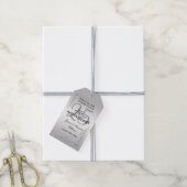 Stylish Silver Decoration 25th Wedding Jubileum Cadeaulabel (Met Touw)