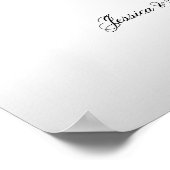 Stylish Silver Decoration 25th Wedding Jubileum Poster (Hoek)