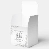 Stylish Silver Decoration 40th Birthday party Bedankdoosjes (Geopend)