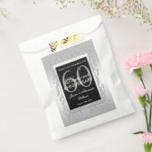 Stylish Silver Diamonds 60th Wedding Jubileum Bedankzakje (Gezegeld)