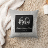 Stylish Silver Diamonds 60th Wedding Jubileum Kussen (Deken)