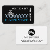 Stylish Silver Faucet Water Waves Visitekaartje (Voorkant / Achterkant)