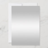 Stylish Silver Gem Bow & Black Wedding Save The Date (Achterkant)