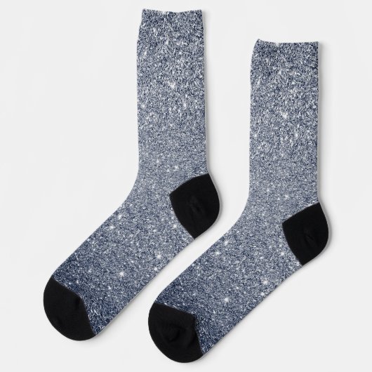 Stylish Silver Gray Glitter Design Sokken (Links)