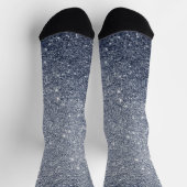 Stylish Silver Gray Glitter Design Sokken (Top)