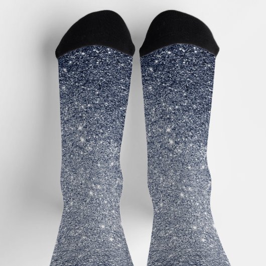 Stylish Silver Gray Glitter Design Sokken (Top)