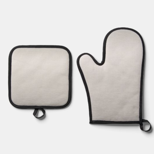 Stylish Silver Oven Mitt with Matching Pot Holder Ovenwant & Pannenlap Set (Voorkant)