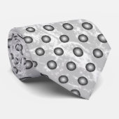 Stylish Silver Polka Dot. Aanpasbare achtergrond Stropdas (Opgerold)