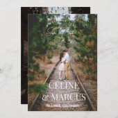 Stylish Simple Full Photo Double-sided Save The Date (Voorkant / Achterkant)