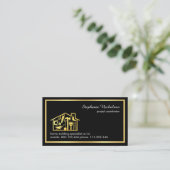 Stylish Simple Gold Handyman Tools Frame Visitekaartje (Staand voorkant)