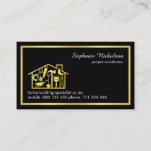 Stylish Simple Gold Handyman Tools Frame Visitekaartje (Voorkant)