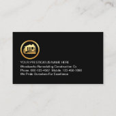 Stylish Simple Gold Handyman Tools Frame Visitekaartje (Achterkant)