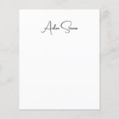 Stylish Simple Plain Black & White Minimalist Name Flyer (Voorkant)