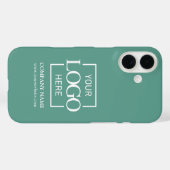 Stylish Simple Teal Business Company Logo Apple Case-Mate iPhone Case (Achterkant (horizontaal))