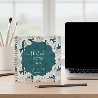 Stylish Sketchbook with Nature-Inspired Designs Notitieboek