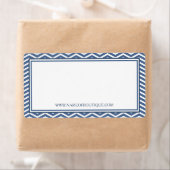 Stylish Slate Blue Chevron Beautique Website Etiket (Insitu)