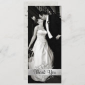 Stylish Snowflake Photo Weddenschap Hartelijk dank Kaart (Voorkant / Achterkant)