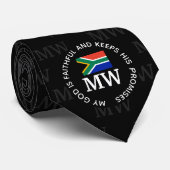 Stylish SOUTH AFRICA Monogram Stropdas (Opgerold)