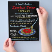 Stylish Spaghetti Dinner Fundraiser Event Flyer (Hand)