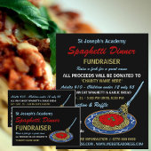Stylish Spaghetti Dinner Fundraiser Event Flyer