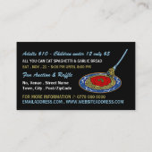 Stylish Spaghetti Dinner Fundraiser Event Visitekaartje (Achterkant)