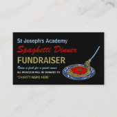 Stylish Spaghetti Dinner Fundraiser Event Visitekaartje (Voorkant)