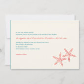Stylish Starfish Wedding Invitting Kaart (Voorkant)