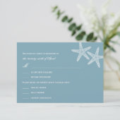 Stylish Starfish Wedding RSVP/Response-kaarten RSVP Kaartje (Staand voorkant)