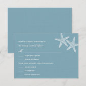 Stylish Starfish Wedding RSVP/Response-kaarten RSVP Kaartje (Voorkant / Achterkant)