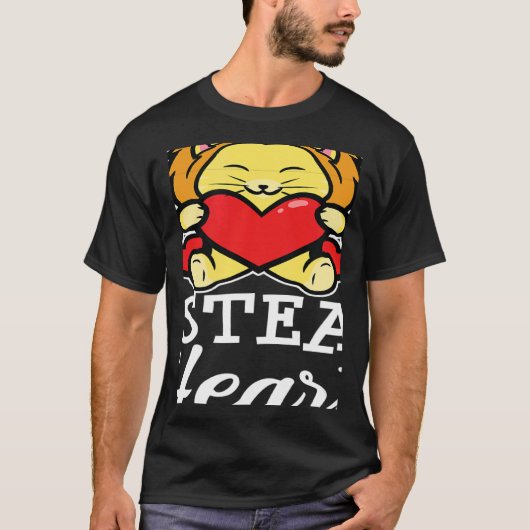 Stylish Statement Lion Heart Valentine's Day Love T-shirt (Voorkant)