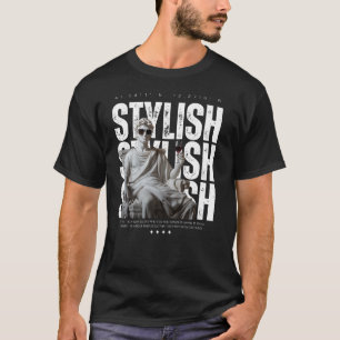 Stylish Statue Tee V2 – Modieus luxe streetwear T-shirt