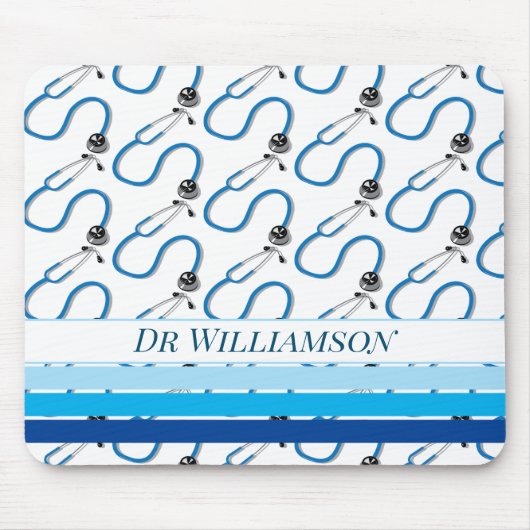 Stylish Stethoscoop Doctor en verpleegster Muismat (Voorkant)