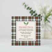 Stylish Stewart Dress Tartan Custom Holiday Party Kaart (Staand voorkant)