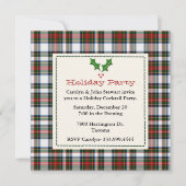 Stylish Stewart Dress Tartan Custom Holiday Party Kaart (Voorkant)