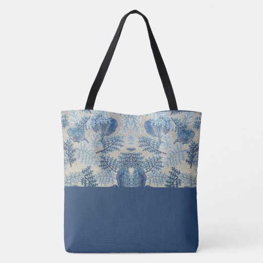 Stylish Stitched Floral Monogrammed Canvas tas (Achterkant)