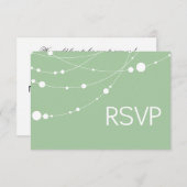 Stylish Strands RSVP mint wit Kaart (Voorkant / Achterkant)