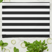 Stylish Striped White and Black Kitchen Towel Theedoek (Gevouwen)