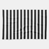 Stylish Striped White and Black Kitchen Towel Theedoek (Horizontaal)