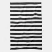 Stylish Striped White and Black Kitchen Towel Theedoek (Verticaal)