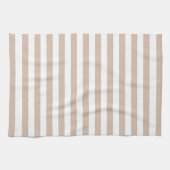 Stylish Striped White and Soft Cashmere Theedoek (Horizontaal)